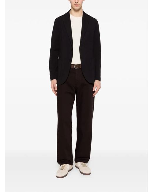 Circolo 1901 Black Welt-Pocket Two-Button Blazer for men
