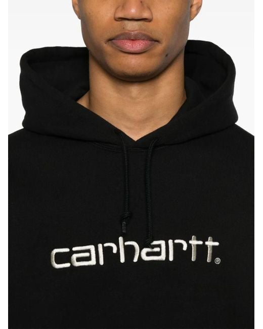 Junya Watanabe Black Printed Cotton Hoodie for men