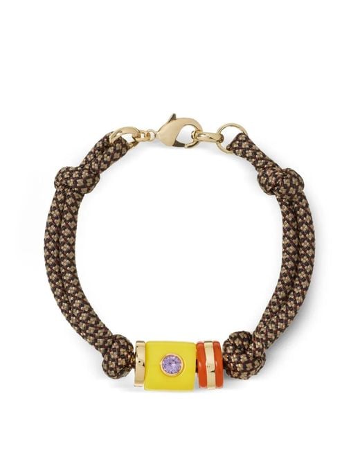 Roxanne Assoulin Metallic Cylinder Cord Bracelet
