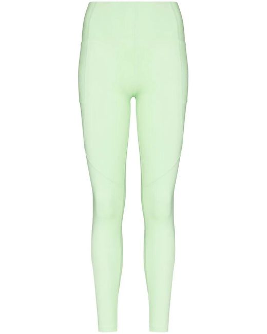 Y-3 Green Legging À Logo Imprimé