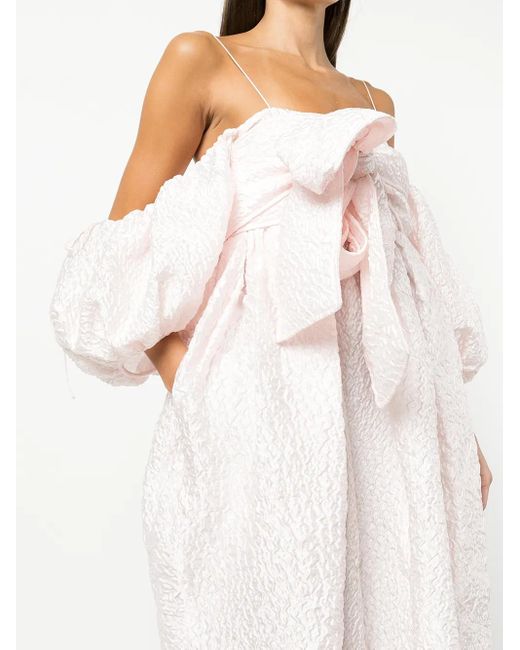 CECILIE BAHNSEN White Joel Off-Shoulder Dress