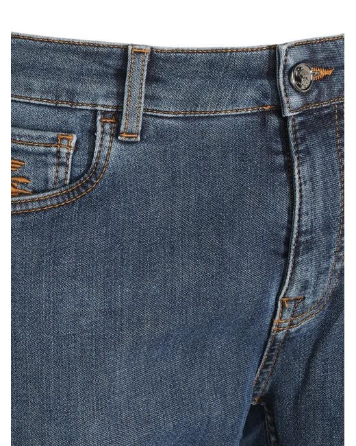 Etro Blue Pegasus-Embroidered Jeans for men