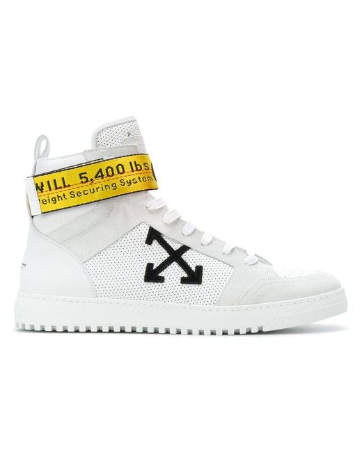 Off-White c/o Virgil Abloh White Industrial Tape High Top Sneakers for men