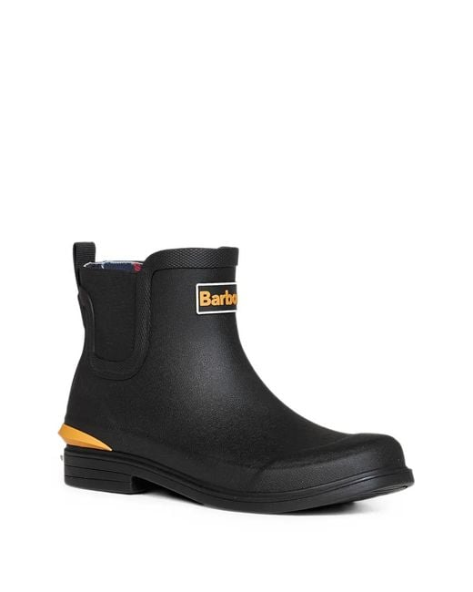 Barbour Black Abbeyfield Elasticated-Panel Ankle Boots