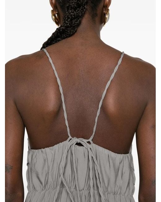 ELEH Gray V-Neck Maxi Dress