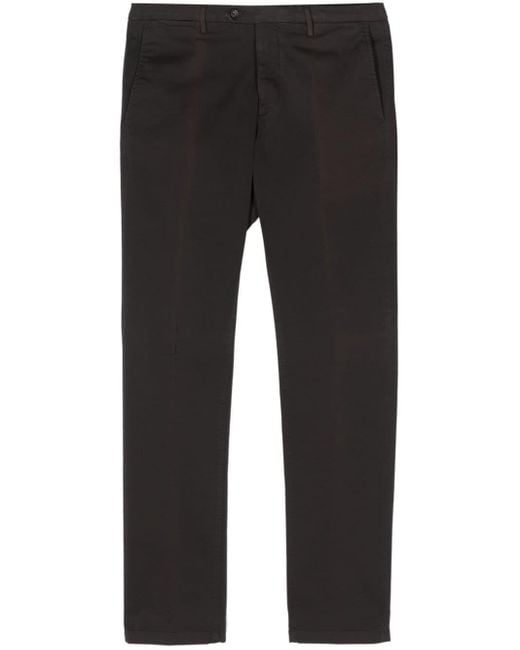 Pantalones chinos de talle medio Corneliani de hombre de color Black