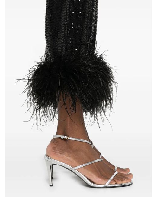 Nissa Black Sequinned Trousers