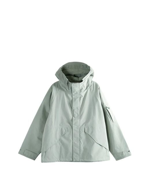 Nanamica Green Hooded Raglan-Sleeve Jacket