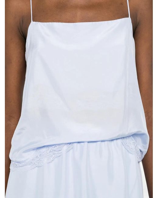 Dorothee Schumacher White Playful Volumes Lace-Trim Top
