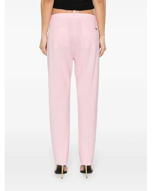 DSquared² Pink Tapered Tailored Trousers