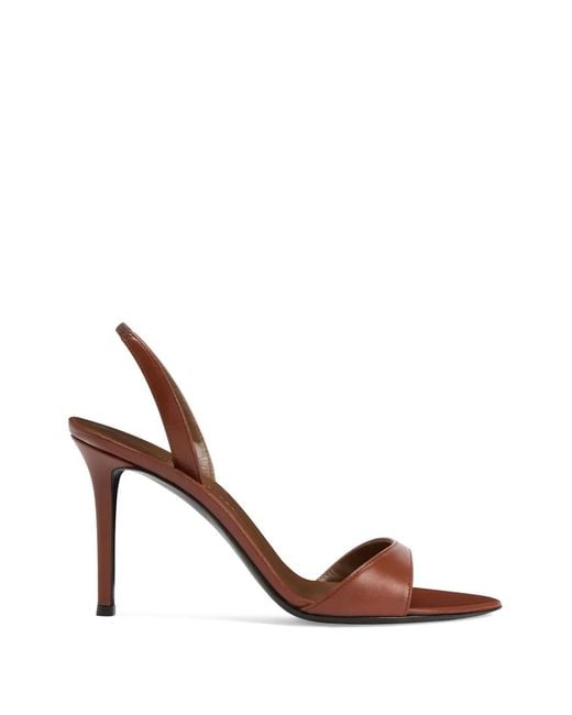 Giuseppe Zanotti Brown Lilibeth Laminated Leather Sandals