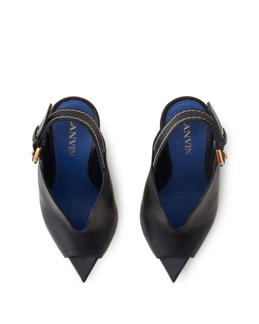 Lanvin Black Buckle-Strap Sandals