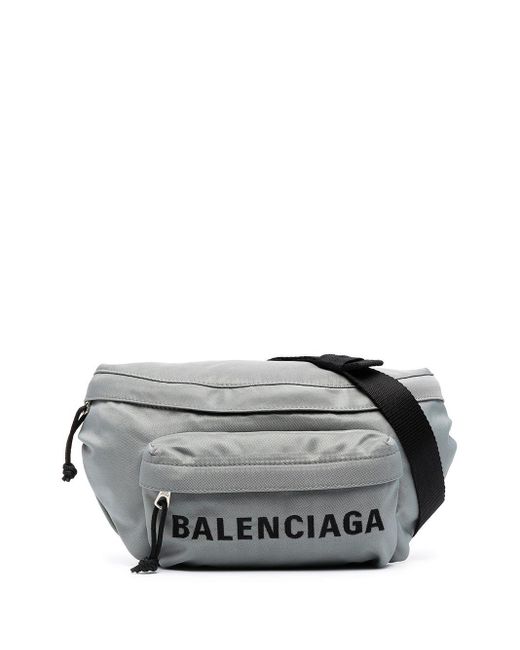Balenciaga Explorer Logoprint Crinkledleather Belt Bag  Black   Editorialist