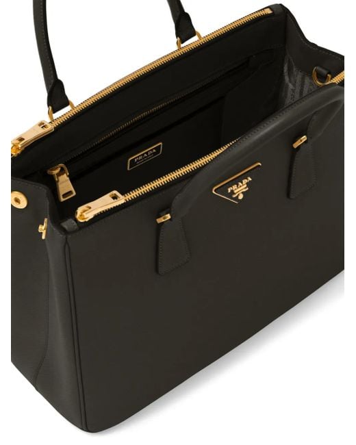 Prada Black Galleria Large Saffiano-Leather Tote Bag