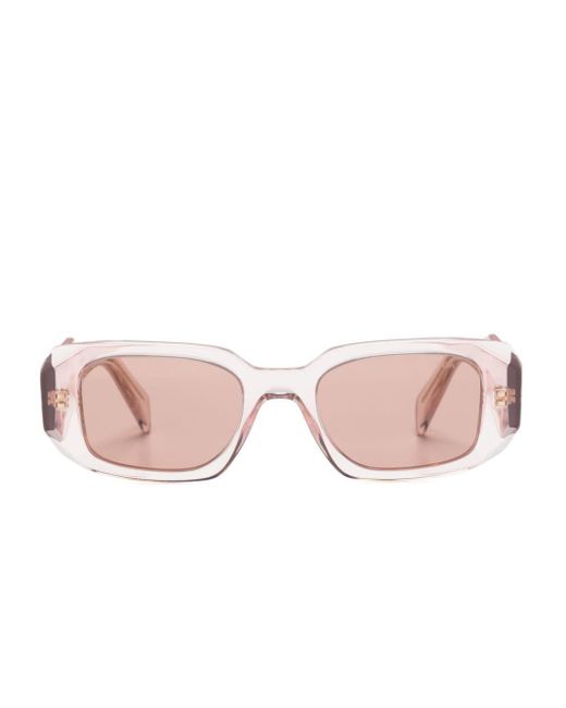 Gafas de sol con montura rectangular Prada de color Pink