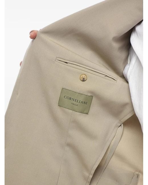 Corneliani Natural Circle Pin-Detail Blazer for men