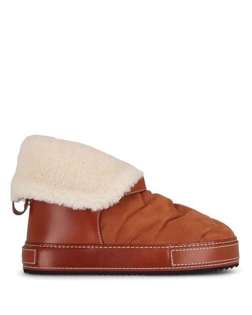 Chloé Brown Maxie Shearling Boots