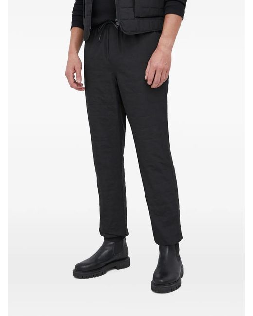 Sisley Black Quilted Cropped Trousers for men
