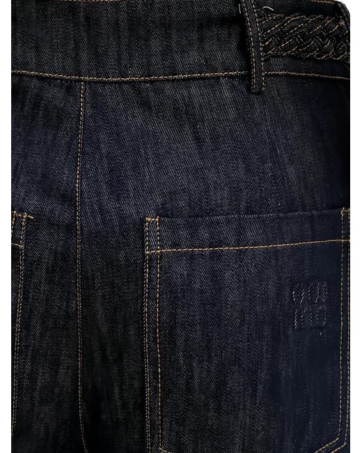 Ouí Blue Braided Jeans