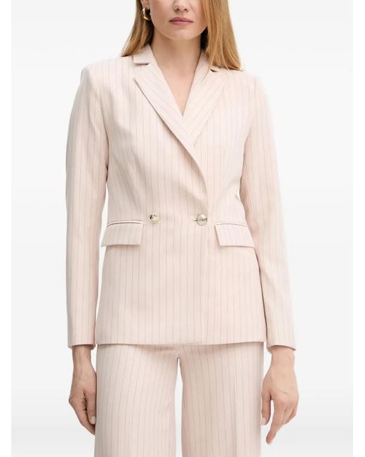 Morgan Natural Striped Fitted Blazer