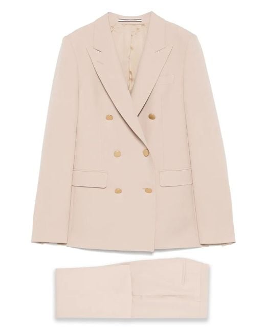 Tagliatore Double-breasted Suit Natural