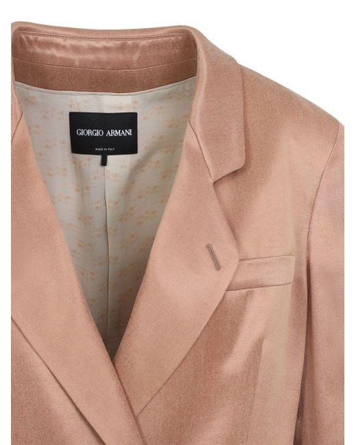 Giorgio Armani Natural Double-Breasted Blazer