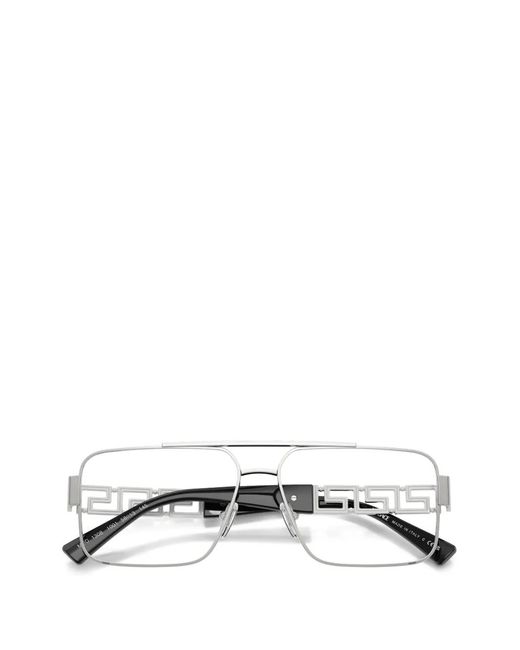 Versace Brille Mit Eckigem Logo in White für Herren