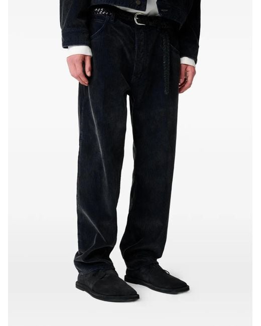 Studio Nicholson Black Woodstock Corduroy Trousers for men