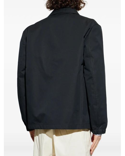 Jil Sander Blue Zip-Pocket Overshirt for men