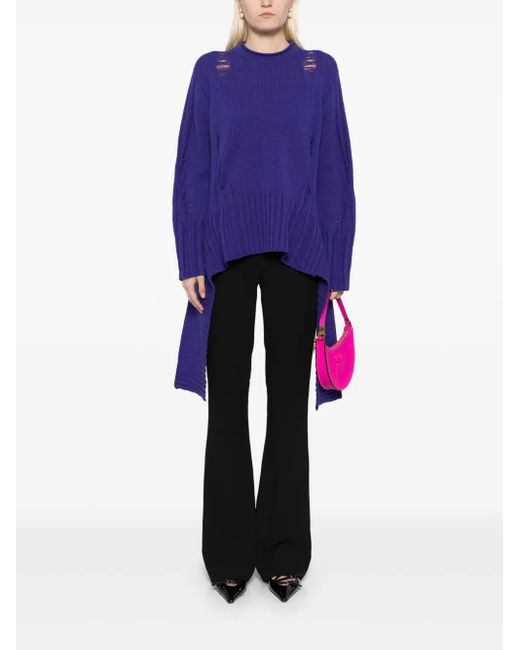 SIMONA CORSELLINI Blue Drop-Stitched Jumper
