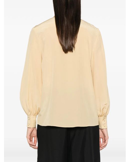 Valentino Garavani Natural Bow-Detail Buttoned Shirt