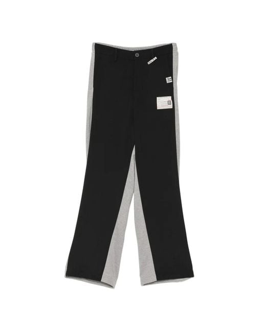 Maison Mihara Yasuhiro Black Panelled Trousers