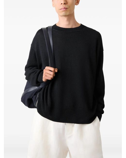 Studio Nicholson Black Kami Ribbed Sweater for men