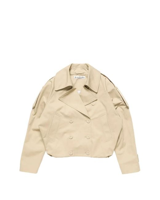 Acne Natural Trench À Coupe Courte
