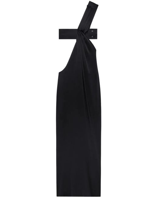 Courreges ツイスト ドレープドレス Black