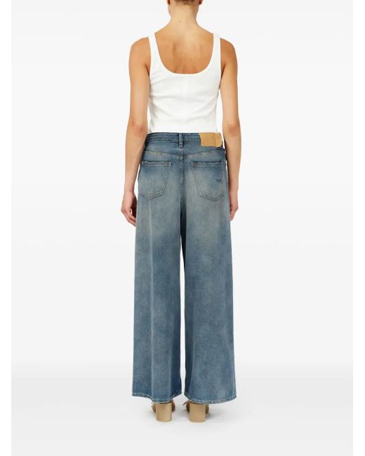 MM6 by Maison Margiela Blue Wide-Leg Denim Jeans