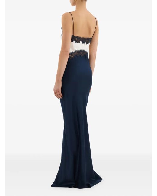 Rebecca Vallance Blue Aumoe Lace Maxi Dress