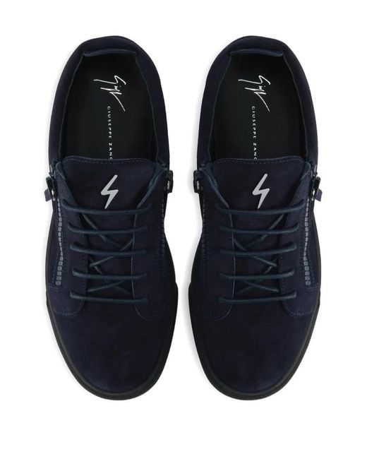 Giuseppe Zanotti Blue Frankie Zip-Lace Sneakers for men
