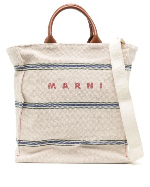 Marni Natural Small Basket Tote Bag for men