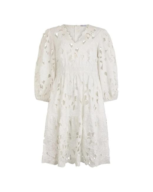 RED Valentino White Cut-Out-Design Dress