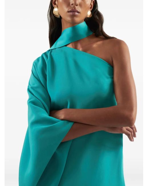 Taller Marmo Blue Paloma One-Shoulder Maxi Dress