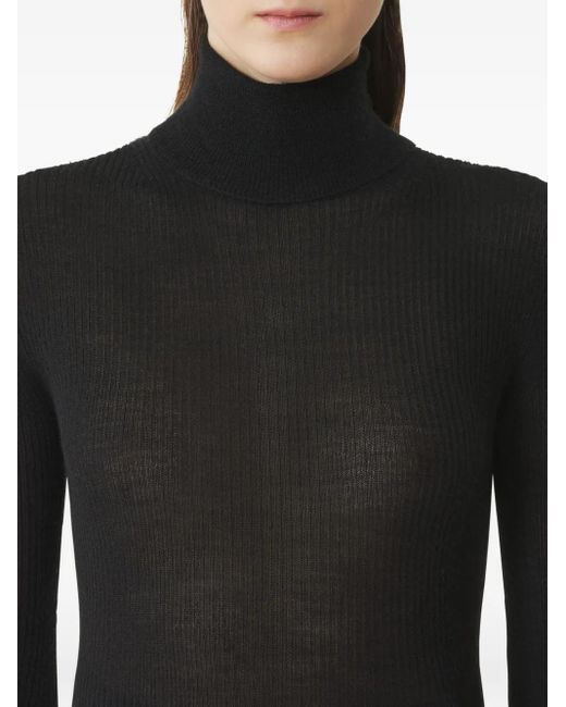 Lanvin Geribbelde Coltrui in het Black
