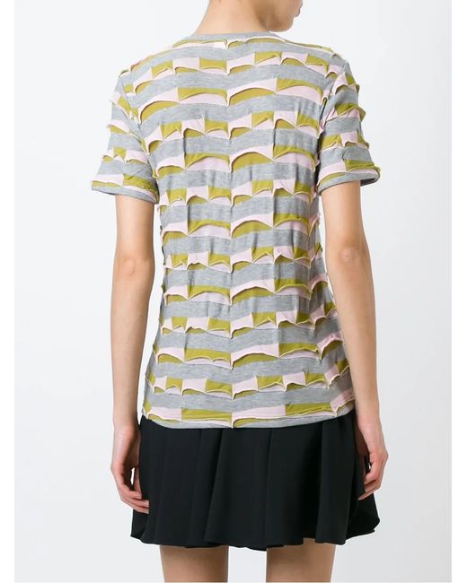 Junya Watanabe Pink Panel Striped T-Shirt