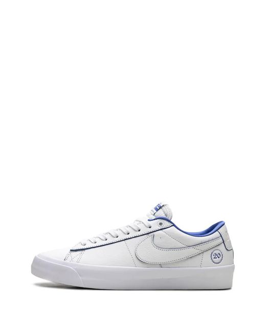 Nike White Sb Blazer Low Pro Gt Sneakers for men