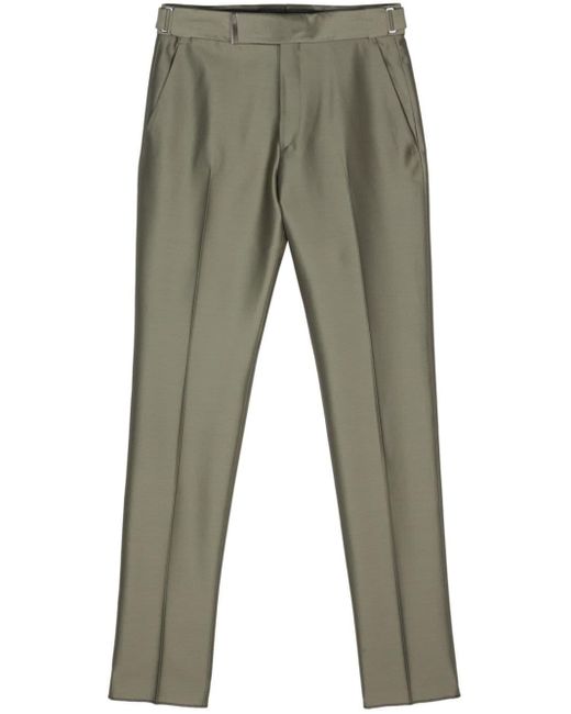 Tom Ford Atticus tapered trousers in Gray für Herren