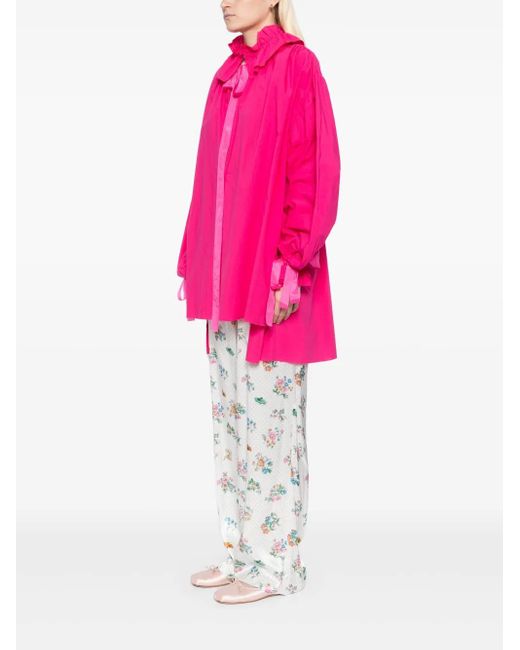 Midorikawa Pink Raw Edge Blouse
