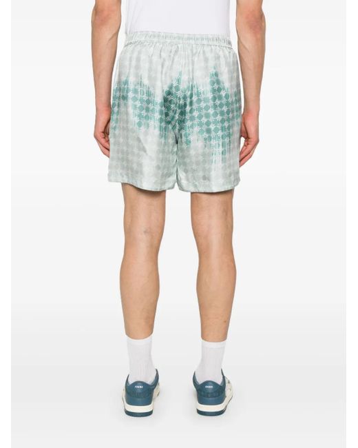 Amiri Blue Bleached-Effect Shorts for men