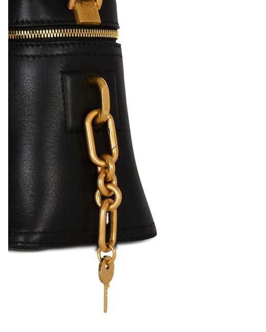 Balmain Black Pulse Vanity Leather Bag