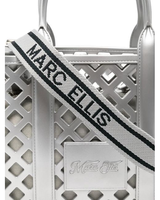 Marc Ellis Gray Flat Plot Tote Bag