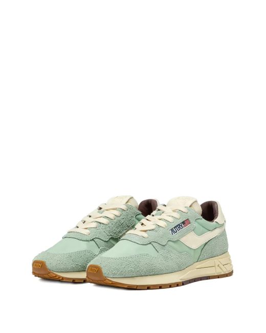 Autry Green Reelwind Logo-Patch Sneakers for men